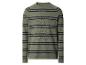 Groene herentrui met marineblauwe strepen