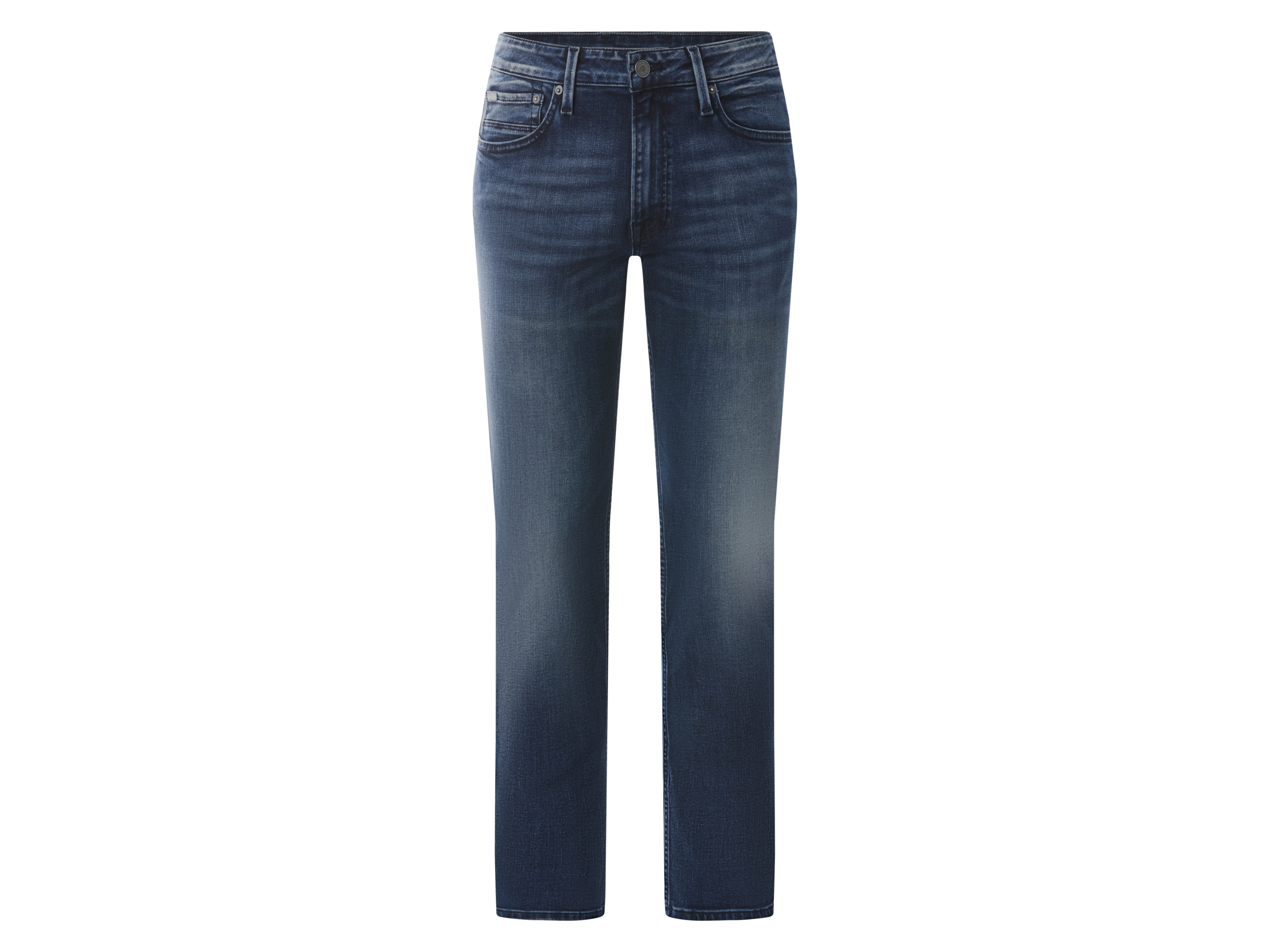 JACK & JONES Heren jeans, regular fit, normale taillehoogte (Blauw, 36/32)
