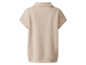 Beige poloshirt met korte mouwen, achterkant.