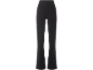 Zwarte flared broek voor dames.