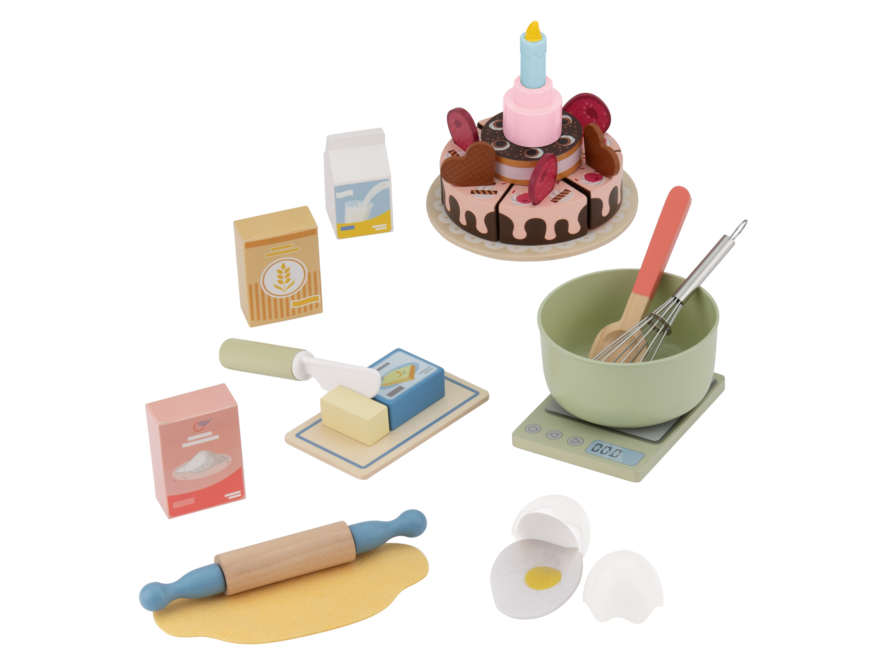lupilu Houten eetset (Verjaardagstaart ) afbeelding