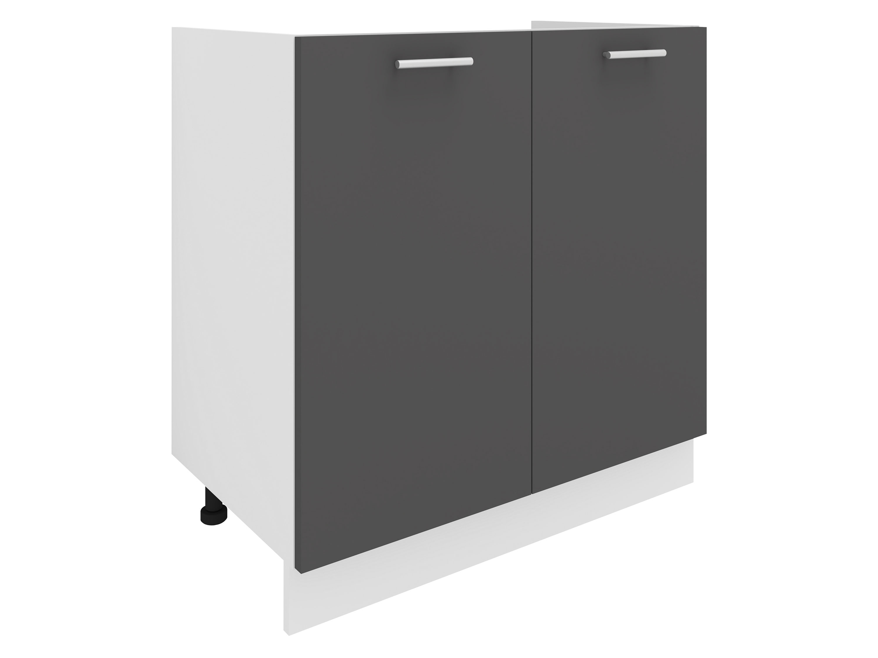 VCM Keukenkast of frontpaneel Esilo (Onderkast wastafel, Wit/antraciet, 2 Türen) afbeelding