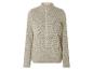 Beige fleece trui met rits