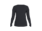 Donkergrijs dames T-shirt met lange mouwen, achteraanzicht.