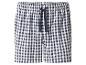 Geruite slaapshorts voor heren in marineblauw en wit