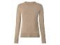Beige trui met lange mouwen en ronde hals voor dames
