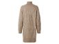 Beige gebreide coltrui jurk met gevlochten mouwen