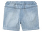 Lichtblauwe denim shorts voor kinderen.