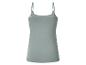 Dames spaghettibandjes top in grijsgroen, achteraanzicht