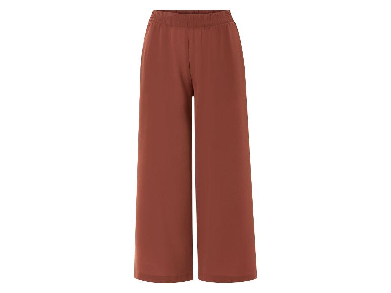 Bruinrode wijde broek.