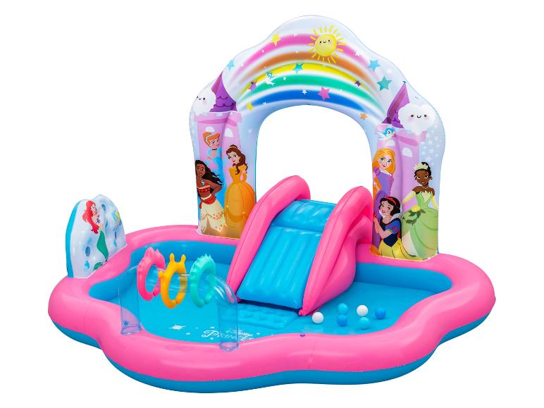 Opblaasbaar Disney Princess zwembad met glijbaan.