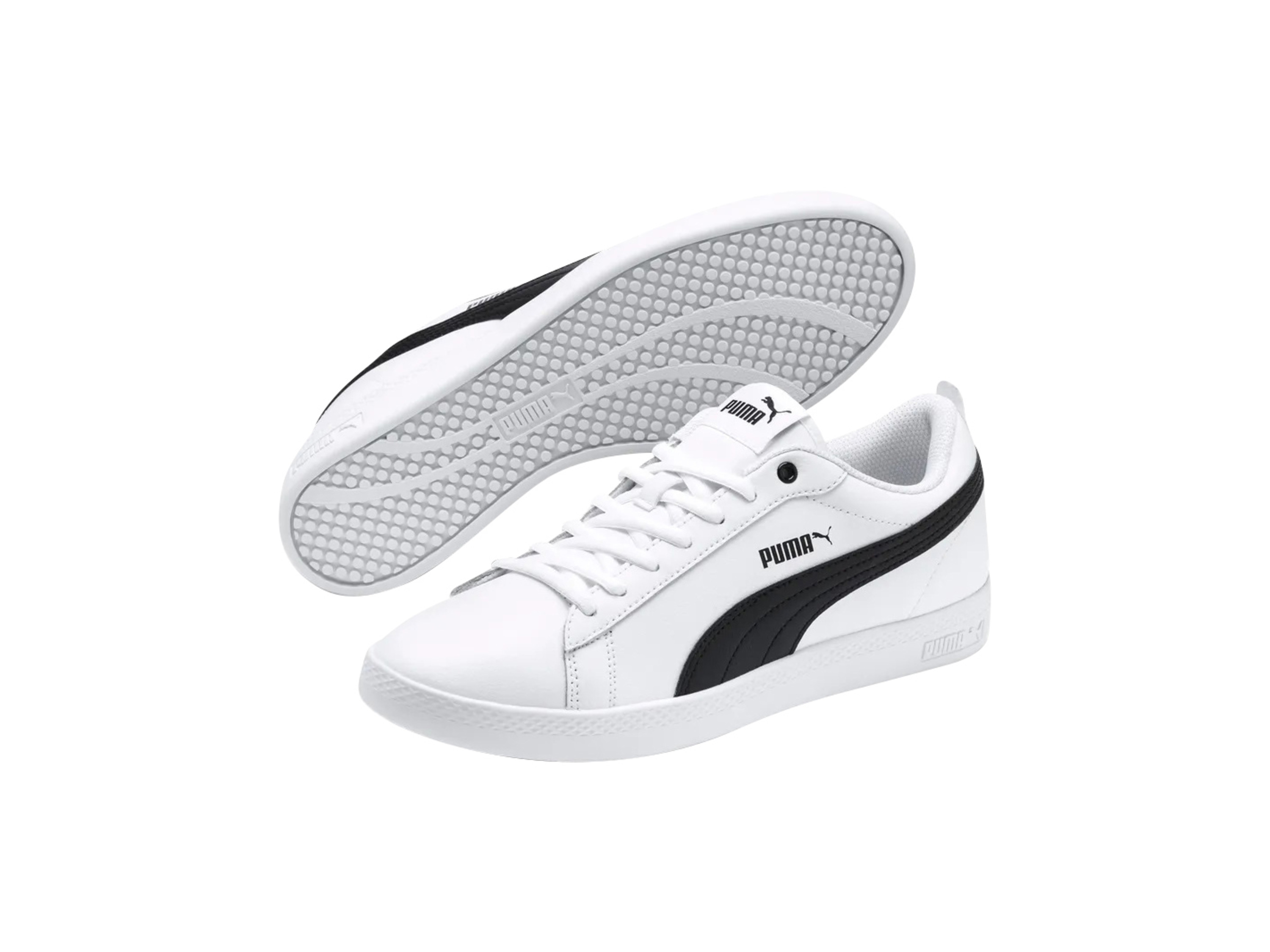 PUMA Sneakers unisex - Smash - leer (Wit, 37)