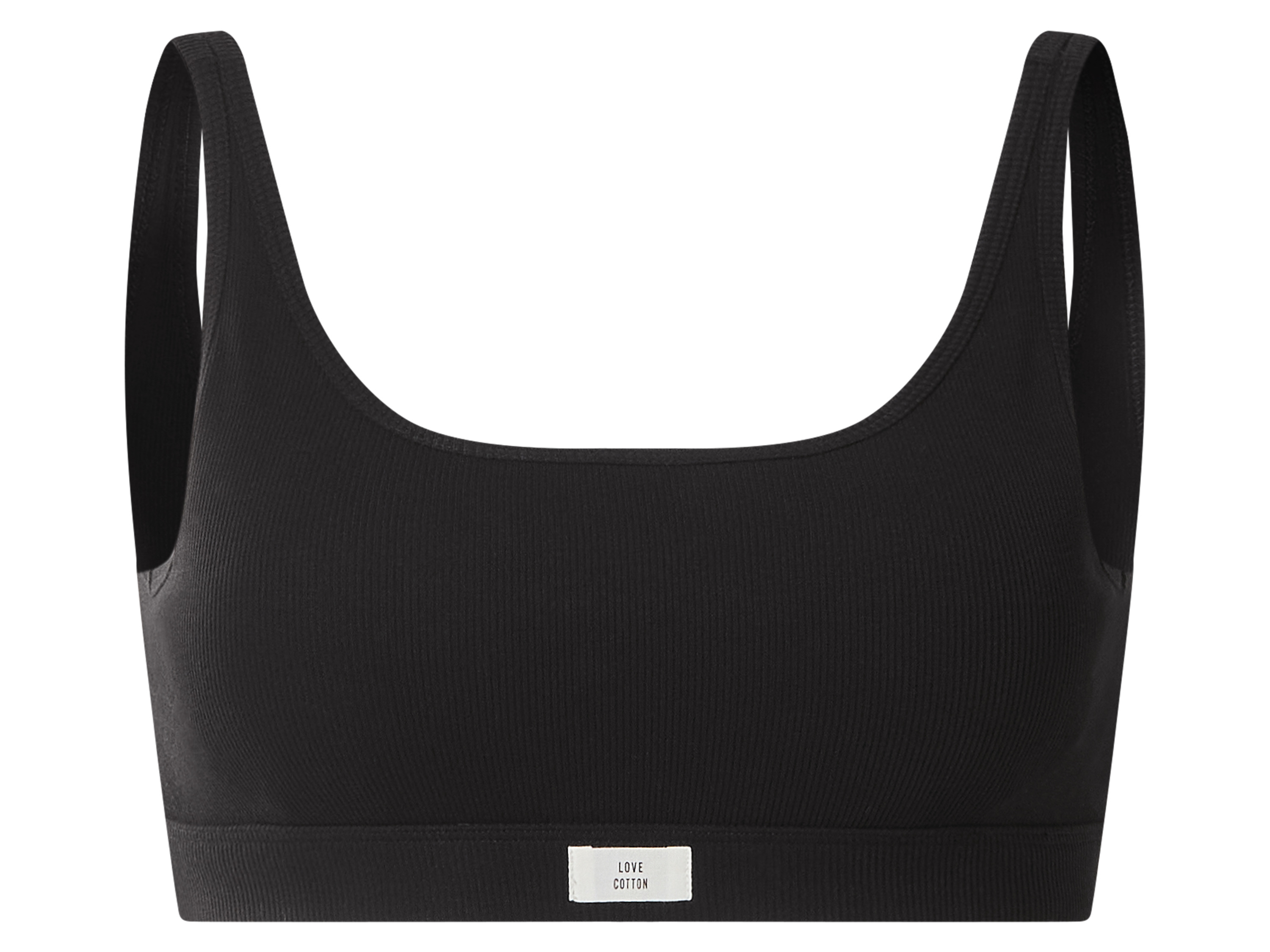 ESMARA Dames geribde bustier (Zwart, M (40/42))