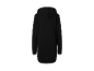 Een zwarte hoodie jurk.