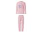 Roze pyjama met lange mouwen en broek, met Stitch en Angel-opdruk.