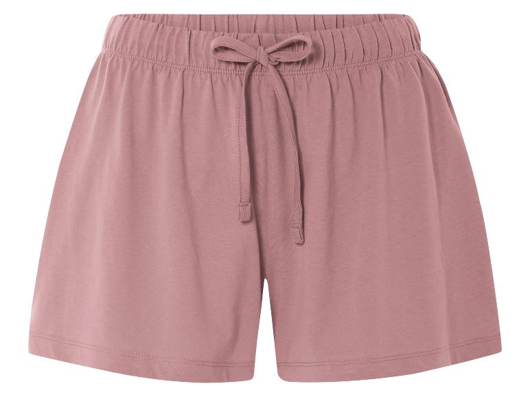 Roze jersey shorts met trekkoord.