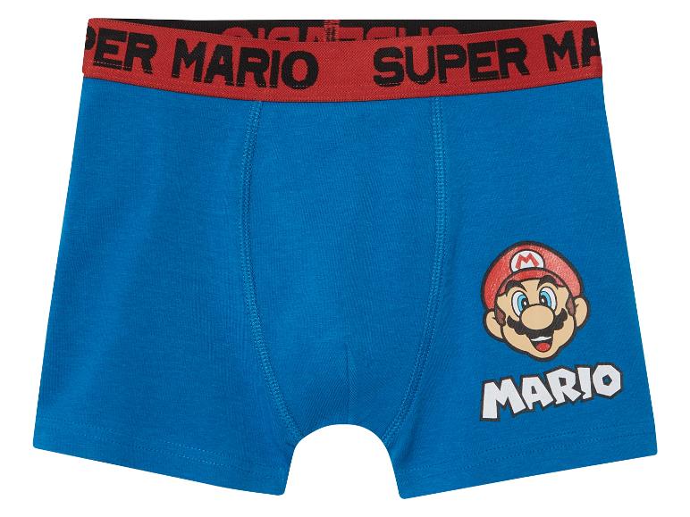 Blauwe Super Mario boxershorts voor jongens.