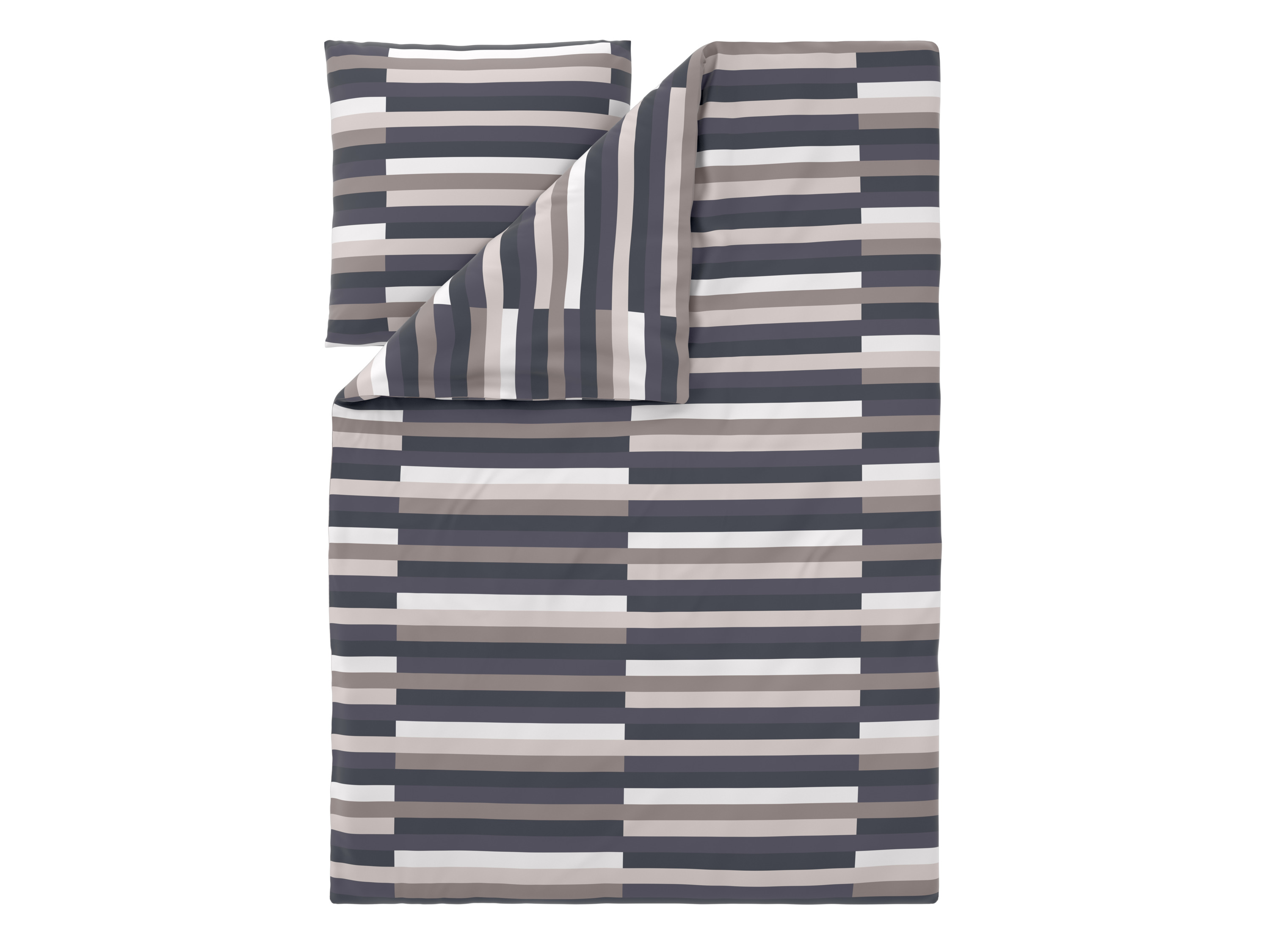 LIVARNO Satijnen dekbedovertrek 140 x 200 cm (Strepen)