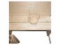 Houten saunaset met emmer en lepel op een houten bank