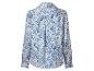 Wit overhemd met lange mouwen en blauw paisley-patroon