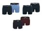MGXX boxershorts: blauw, donkerblauw en bordeauxrood.