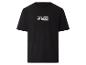 Zwart heren T-shirt met korte mouwen en print op de borst