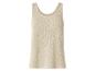 Lichtbeige gebreide tanktop voor dames