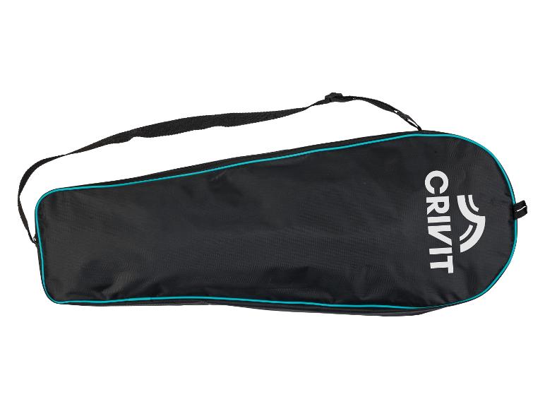 Zwarte Crivit sporttas met schouderband.