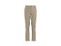 Beige damesbroek met hoge taille en knoop.