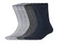 Set sokken: meerdere paar grijs en donkerblauw.