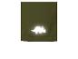Olijfgroene stof met een wit triceratops silhouet