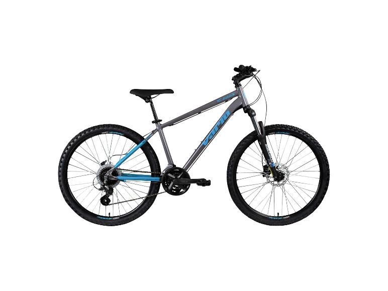 Vario XC Diablo mountainbike met een grijs frame en blauwe accenten