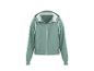 Groene hoodie met rits en capuchon
