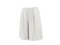 Witte wijde culottebroek met hoge taille en plooien.