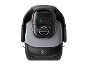Robotstofzuiger met transparant deksel, 50% batterij-indicator en bedieningsknoppen.