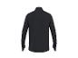Zwart sportshirt met lange mouwen voor heren met hoge kraag, achteraanzicht.
