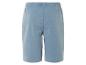 Blauwe shorts van getextureerde stof.