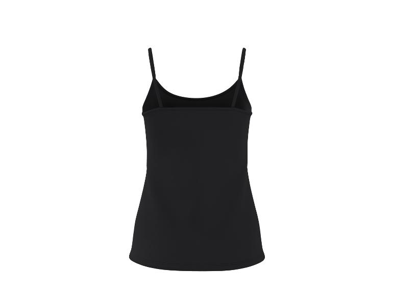 Zwarte dames spaghettibandjes top, achterkant