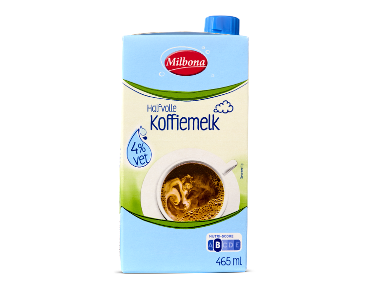 Milbona halfvolle koffiemelk, 465 ml