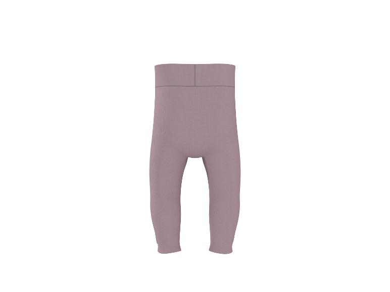 Roze geribbelde baby legging