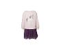 Roze eenhoorn sweatshirtjurk voor meisjes met een paarse plooirok.