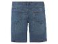 Donkerblauwe jeans shorts, achterkant.