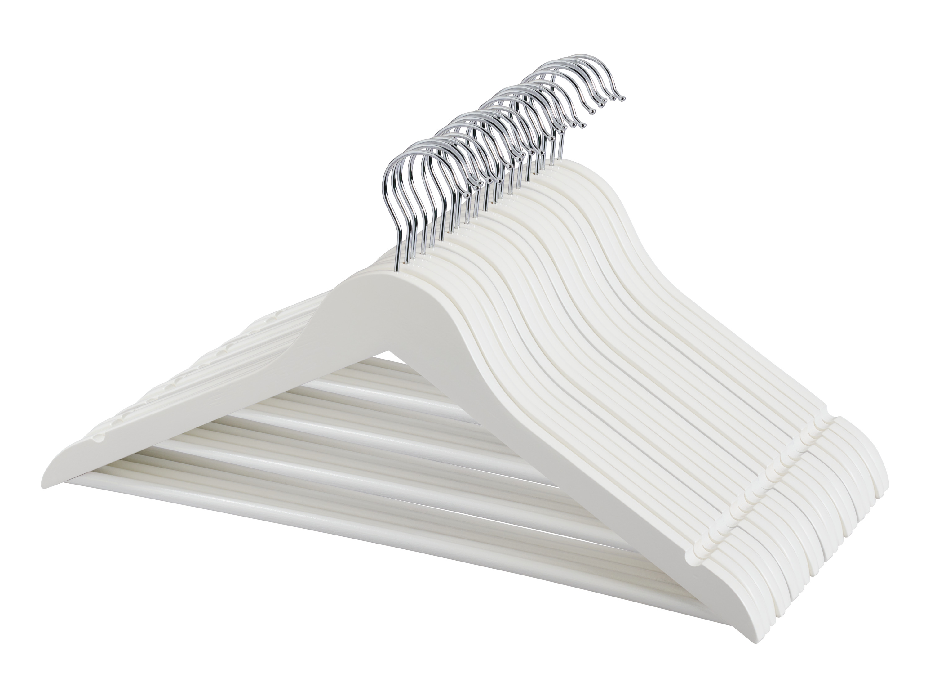 W5 Houten kledinghangers 20 stuks (Wit)
