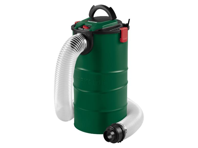Groene stofzuiger met transparante slang