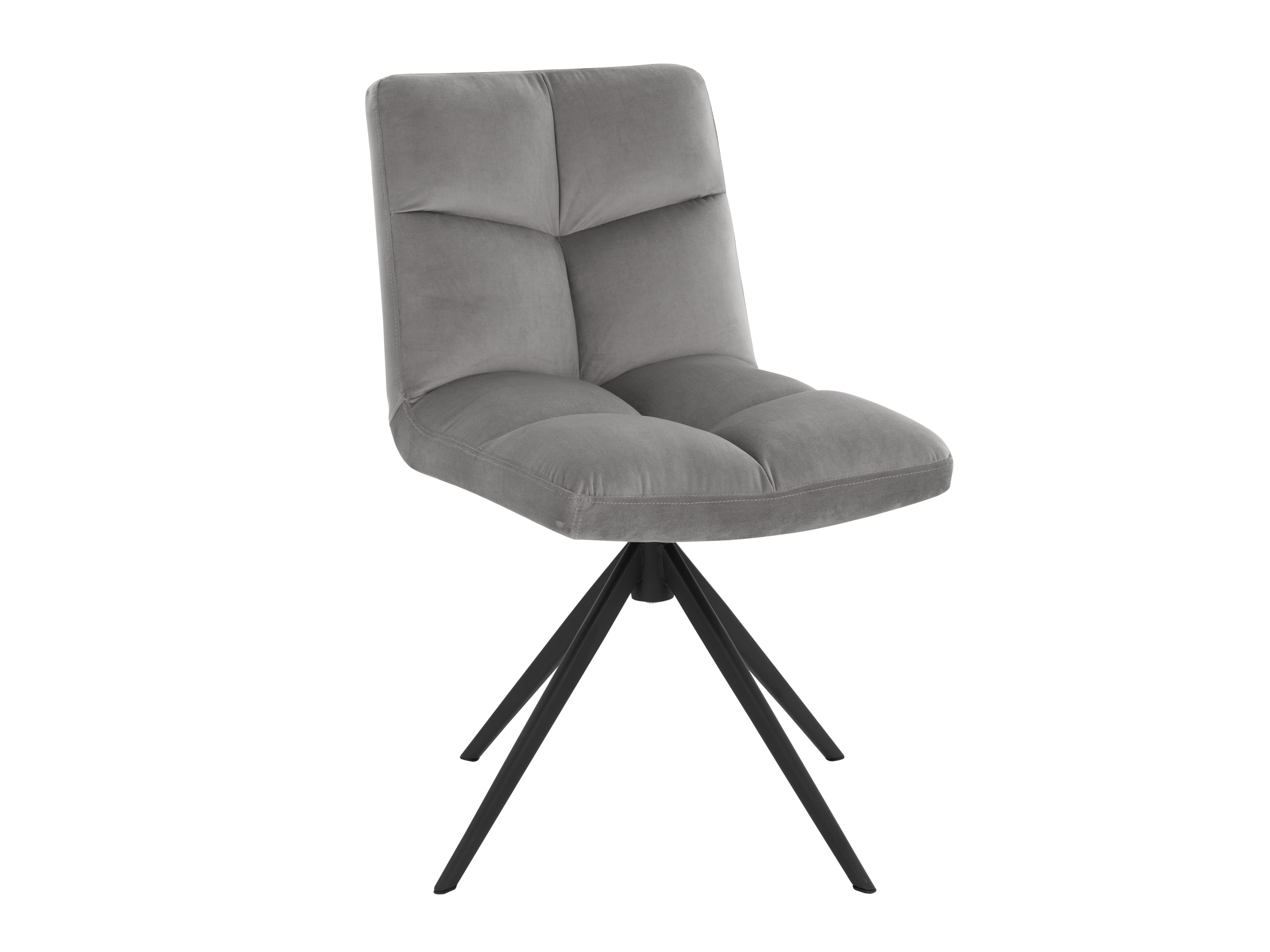 HOME DELUXE Eetkamerstoel NODA, 2 stuks. (Fluweel lichtgrijs)
