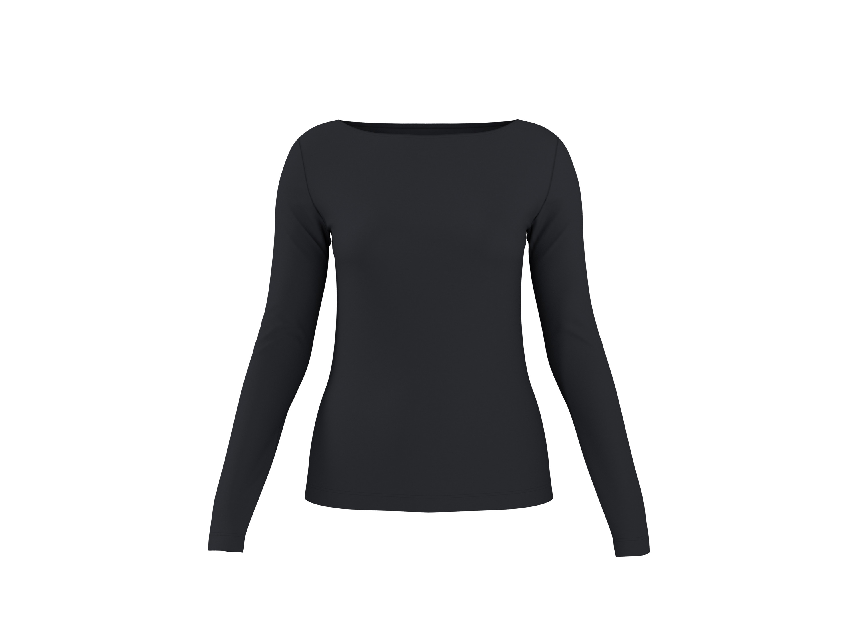 ESMARA Dames longsleeve met boothals (zwart, M (40/42))