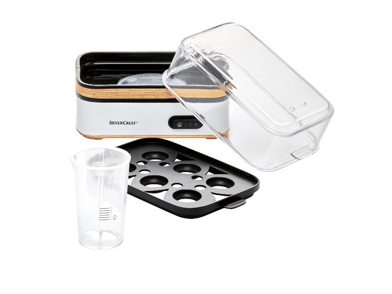 SilverCrest eierkoker: eierkoker, transparant deksel en maatbeker.