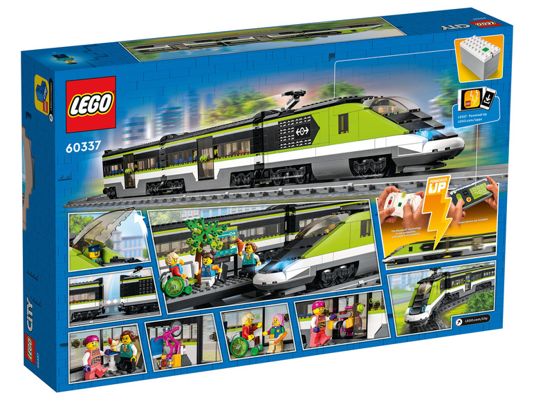 LEGO City treinset met groene hogesnelheidstrein en bestuurbaar met app
