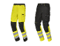 Parkside werkkleding broeken, geel en zwart, met reflecterende details.