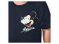 Donkerblauw T-shirt met een lachende Mickey Mouse-afbeelding en de tekst 'Mickey Mouse'